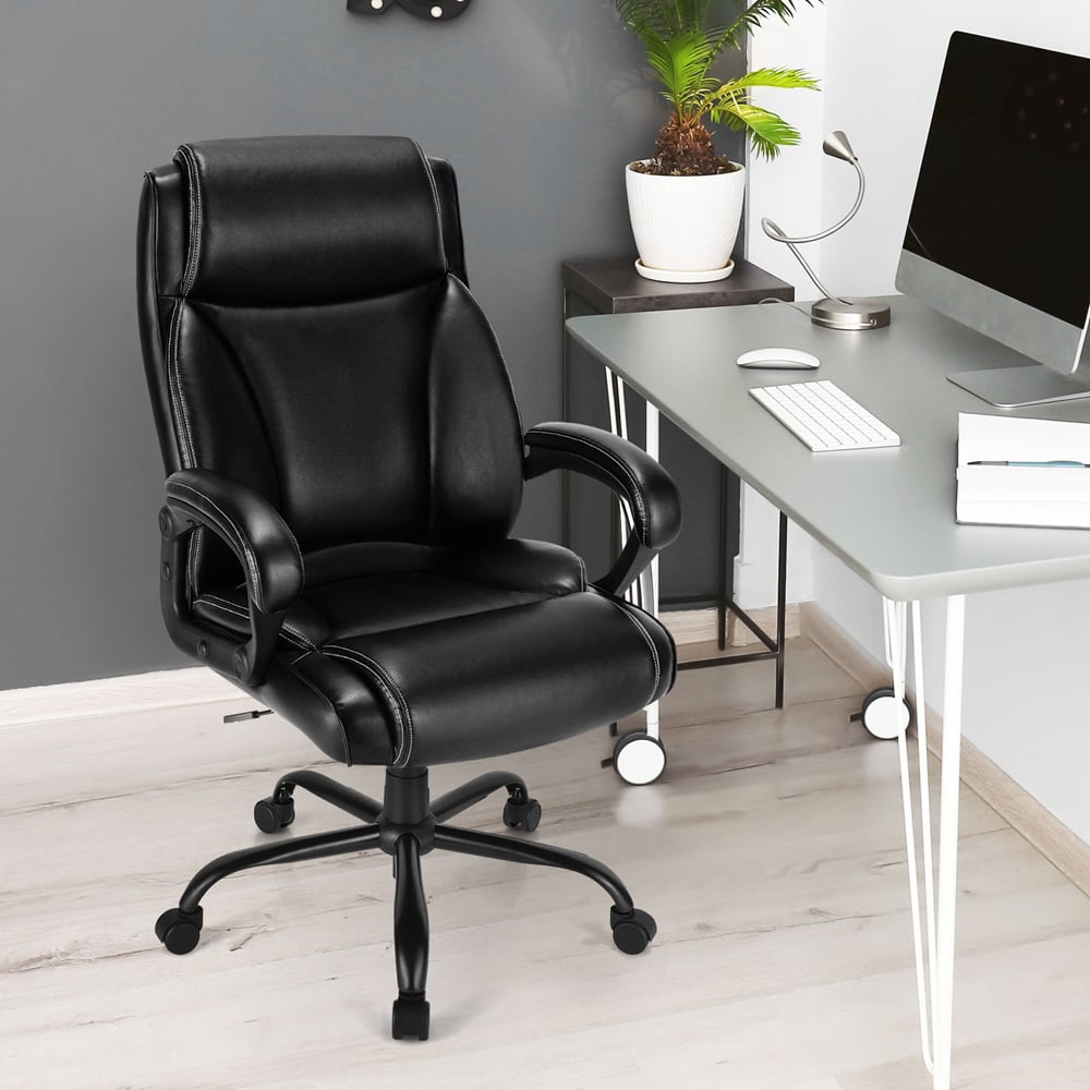 Costway High Back Rocking Office Chair Image 3