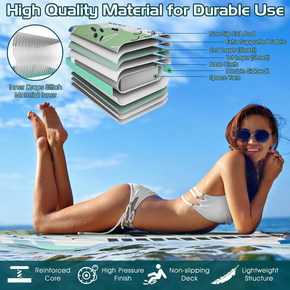 Costway Inflatable Stand Up Paddle Board with Pump 10.5ft Image 6