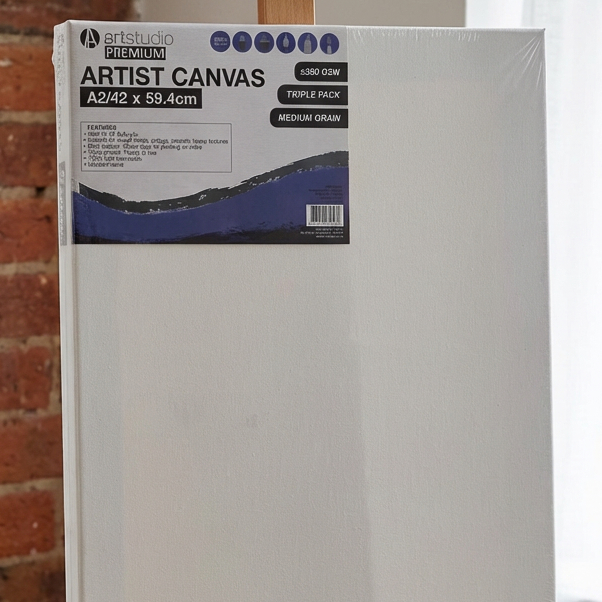 Art Studio Premium Artist Canvas A2 3 Pack Image 6