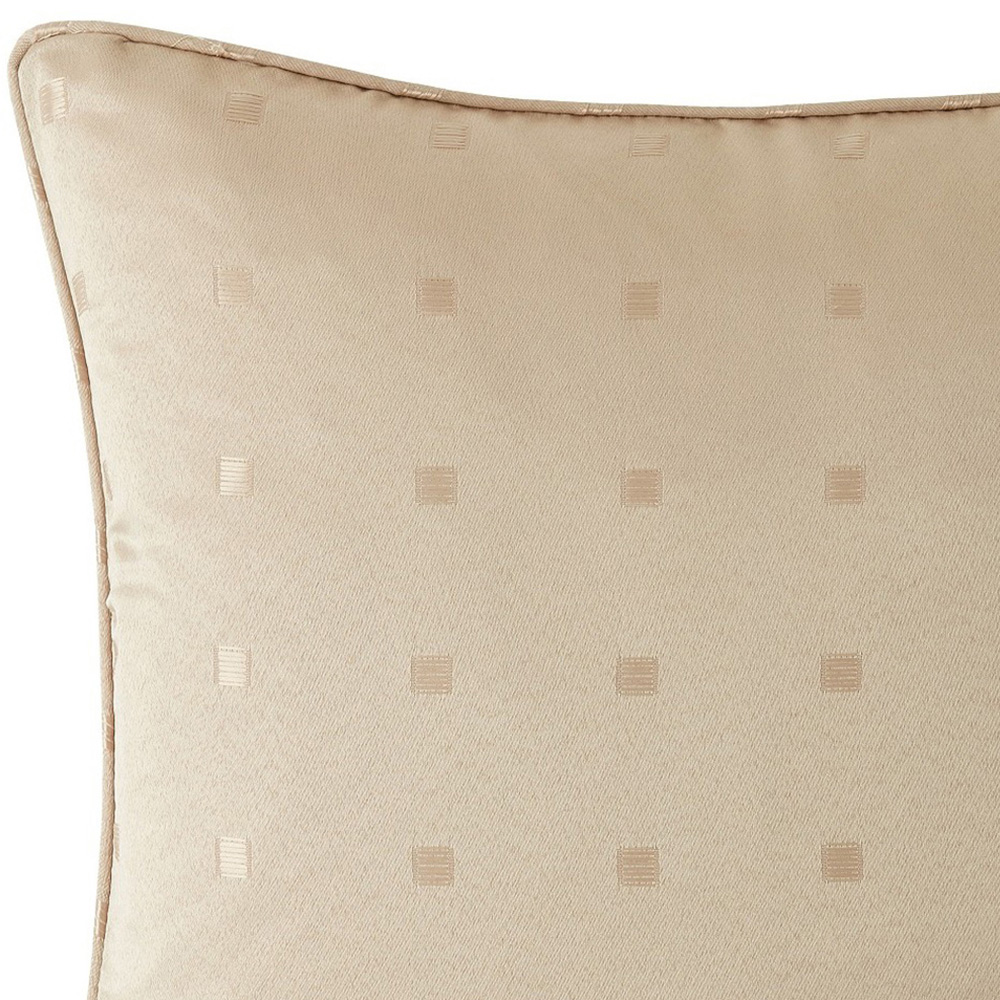 Alan Symonds Latte Dobby Square Cushion with Polyester Filled Pad 45 x 45cm 4 Pack Image 3