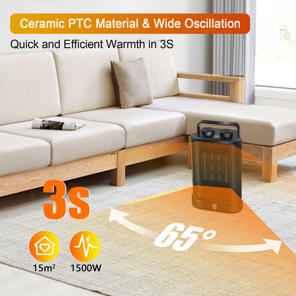 ExtraStar PTC Portable Ceramic Fan Heater 1500W Image 2