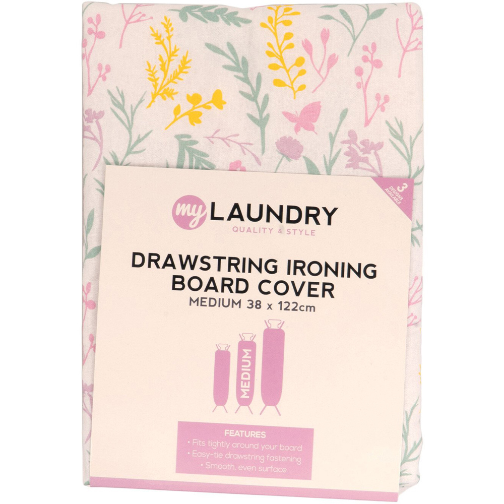 Drawstring Ironing Board Cover - White Image 1