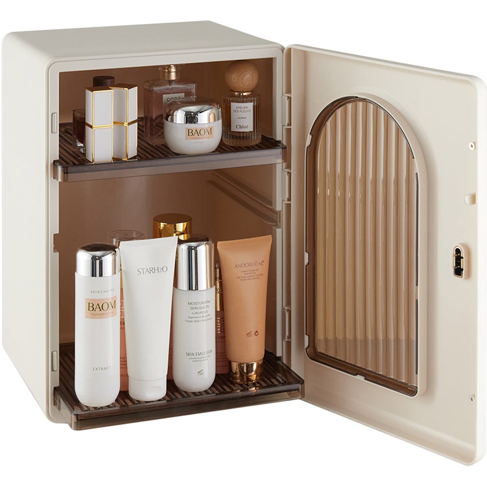 H&O Direct Single Door White Dustproof Makeup Box Image 4