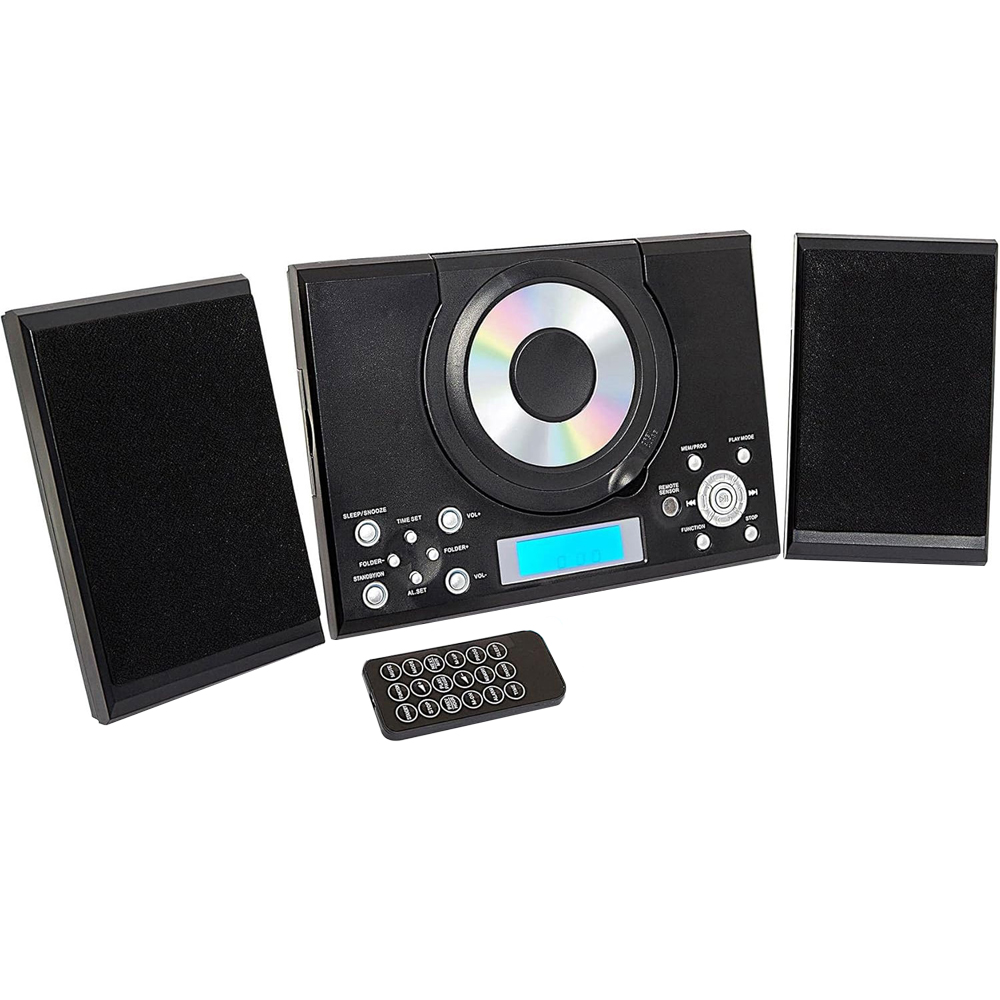 Grouptronics GTMC-101 MK2 Compact CD Player with Remote Black Image 1