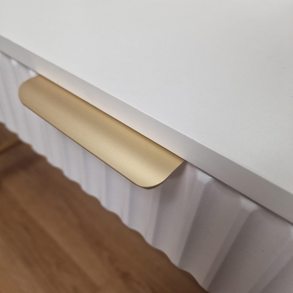 Kosy Koala Annabelle 2 Drawer 4 Shelf White and Gold Dressing Table Set with LED Mirror Image 5