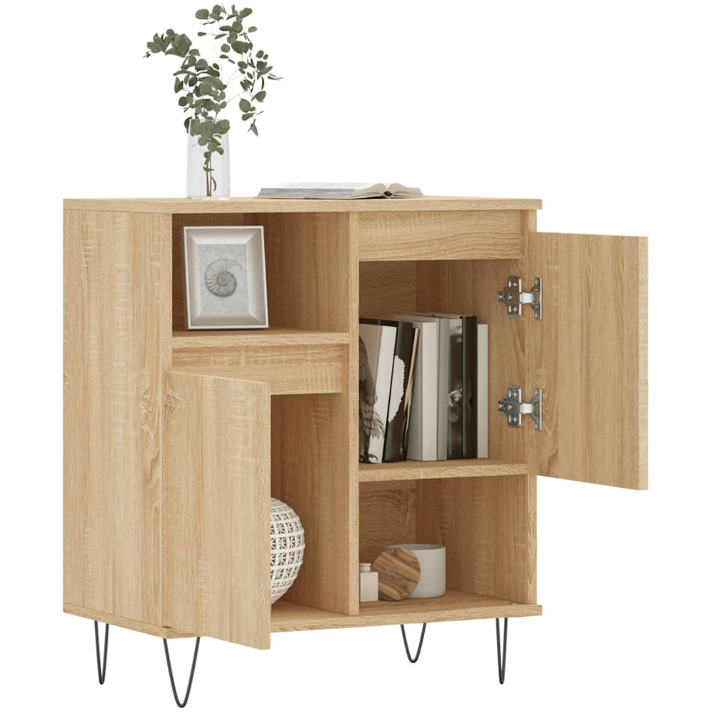 vidaXL 2 Door 2 Open Shelf Sonoma Oak Sideboard Image 4