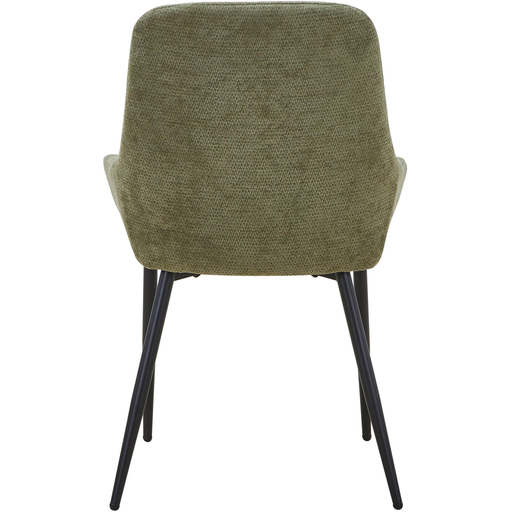 Portland Valenza Olive Curved Back Dining Chair Image 5