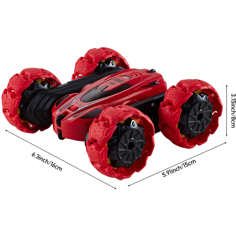 H&O Direct Kids Red Explosive Wheels Stunt Car Toy with Remote Image 6