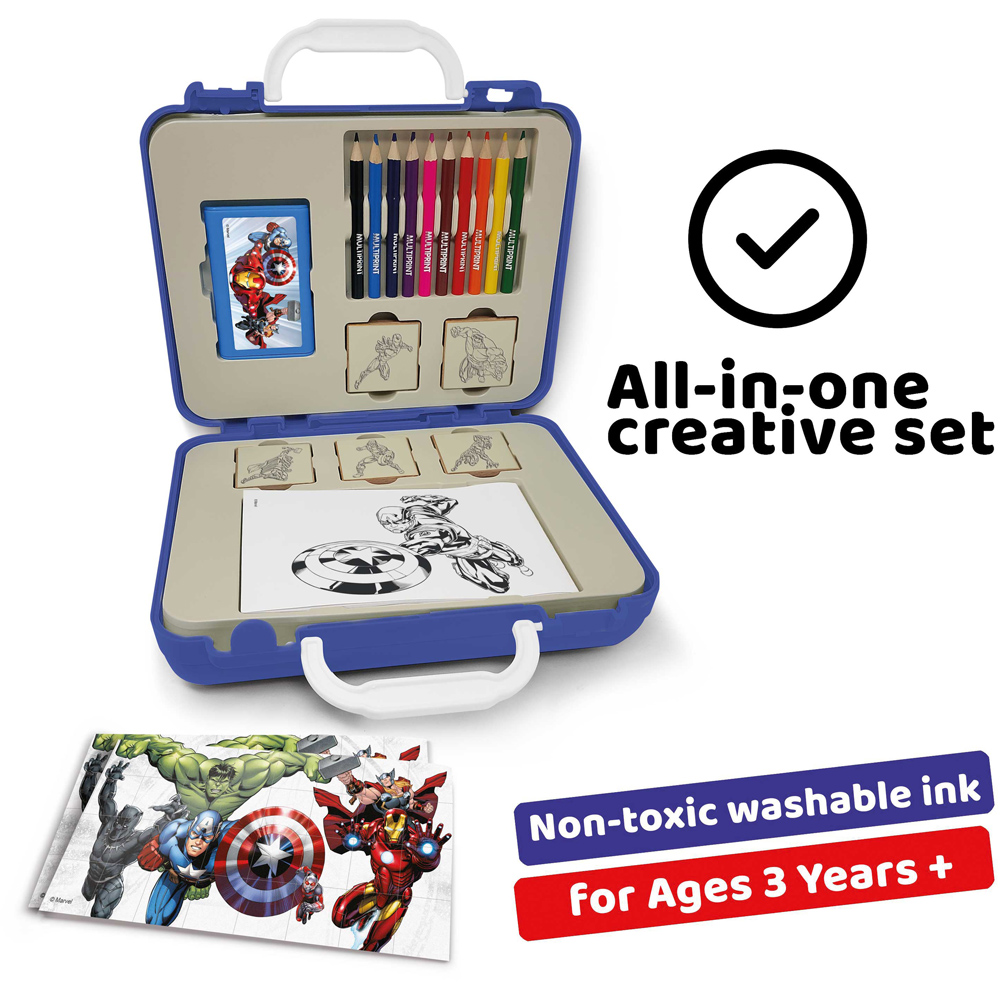 Multiprint Marvels Avengers Kids Travel Colouring and Stamp Set Image 3