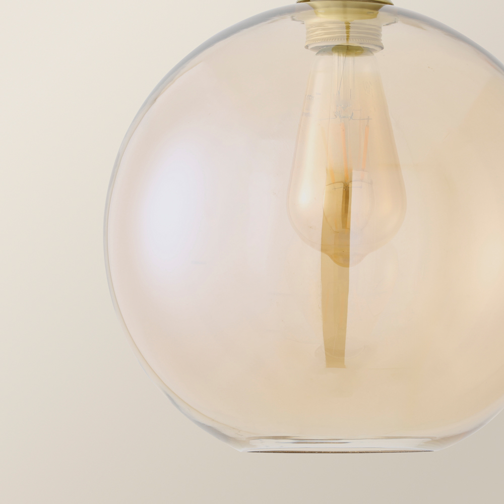 ValueLights Bellamy Amber Easy Fit Glass Shade Image 3