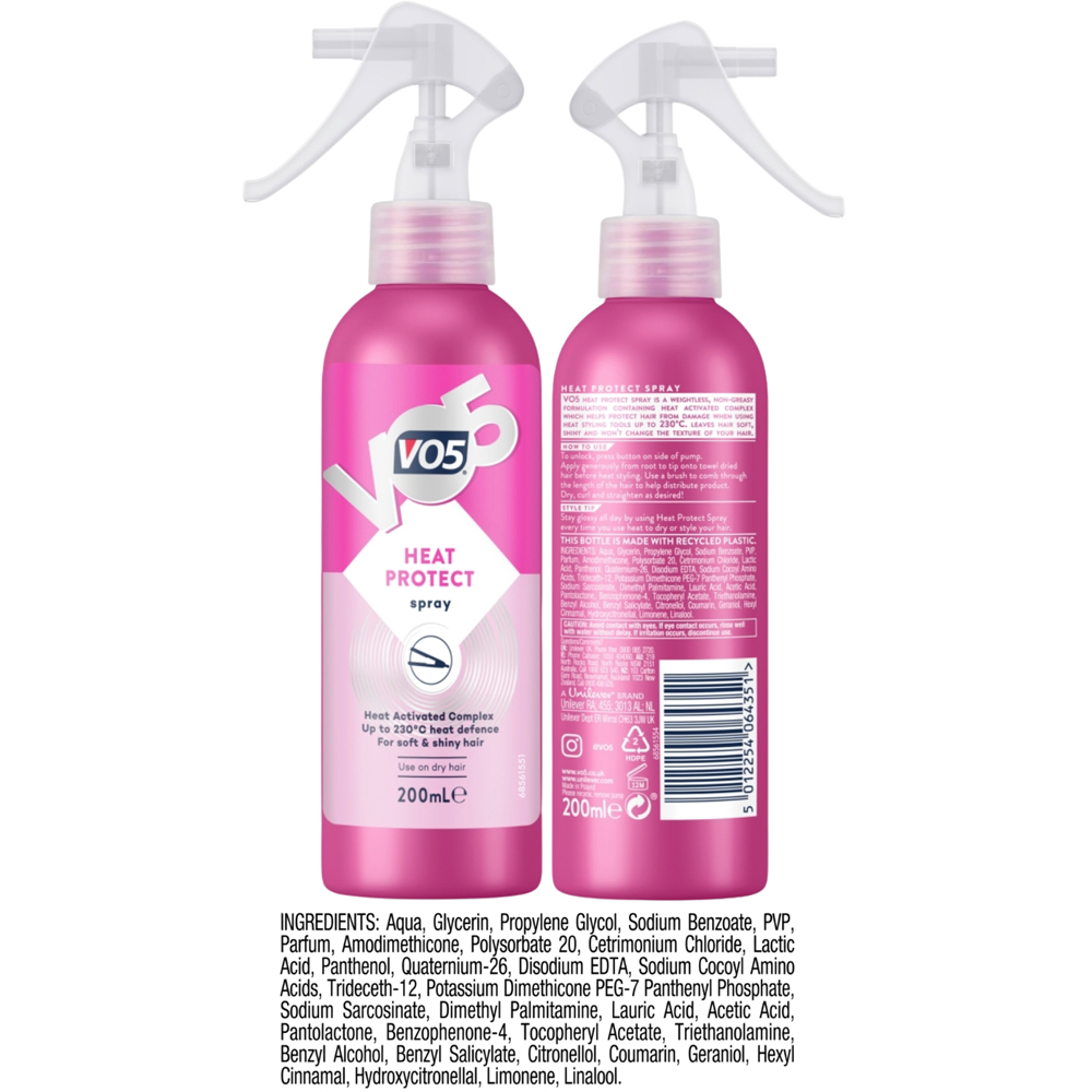 VO5 Thermal Defence Shield Heat Protect Spray Mist 200ml 3 Pack Image 9