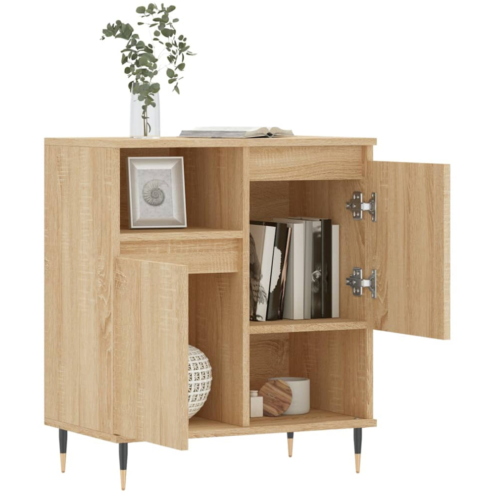 vidaXL 2 Door 2 Shelf Sonoma Oak Sideboard Image 4