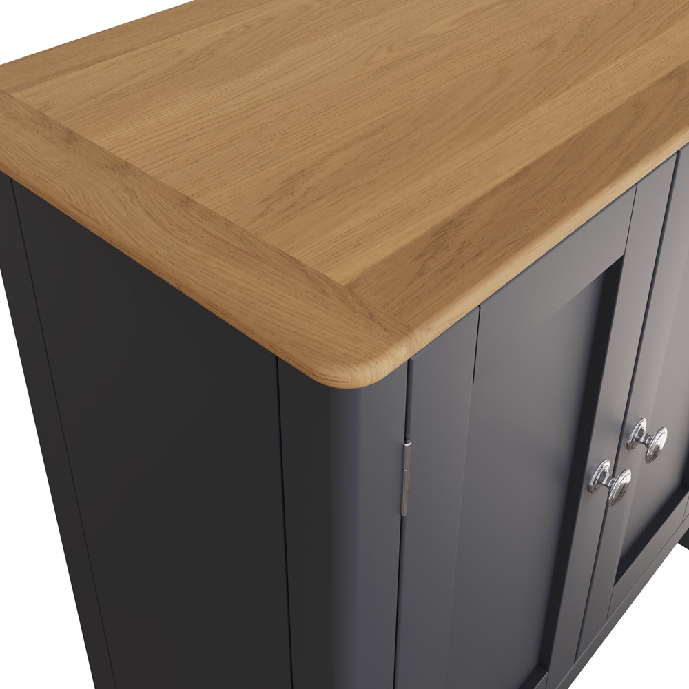 FWStyle Taberno 2 Door Graphite Blue and Oak Compact Sideboard Image 5