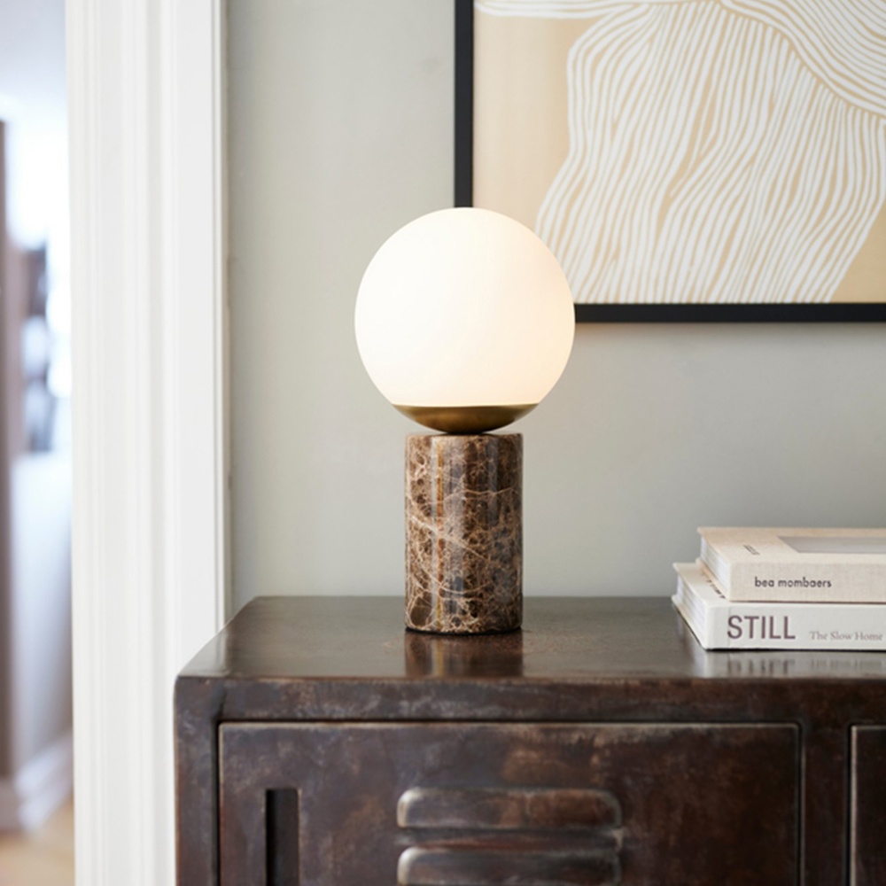Nordlux Lilly Marble Brown Table Lamp Image 2