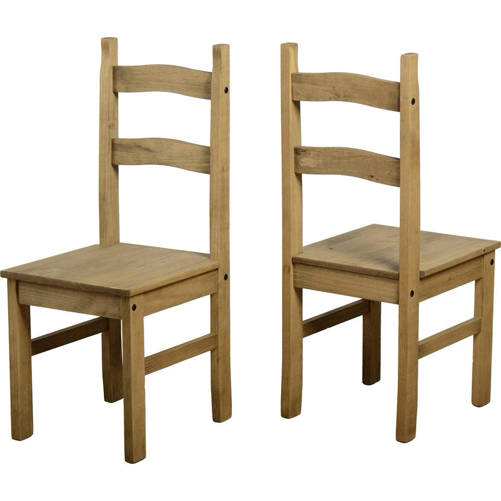 Seconique Rio 2 Seater Dining Set Distressed Waxed Pine Image 3
