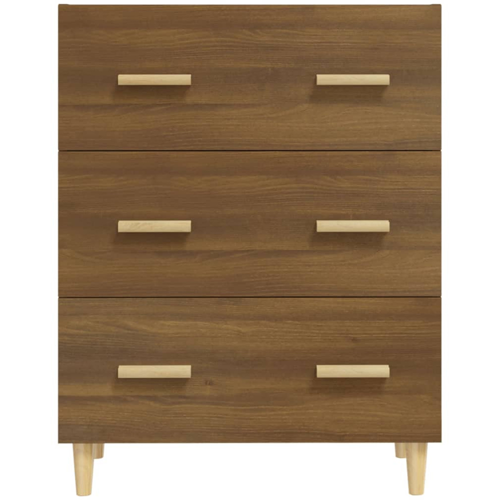 vidaXL 3 Drawer Brown Oak Sideboard Image 3