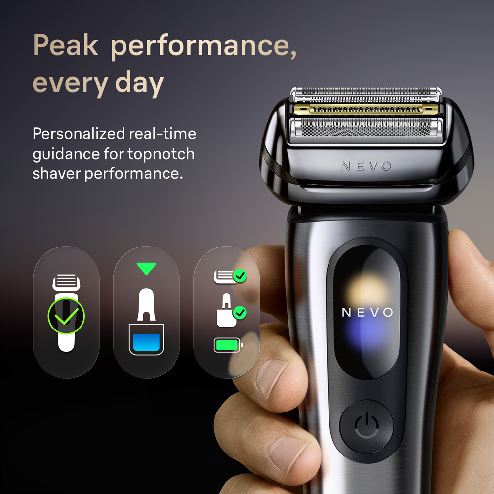 Braun Nevo AeroTouch Silver Electric Shaver with Travel Case and Cleaning Brush Image 5