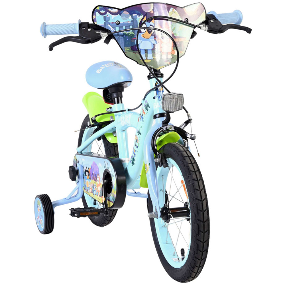 Volare Bluey Kids 14 inch Multicolour Bike with Stabilisers Image 2