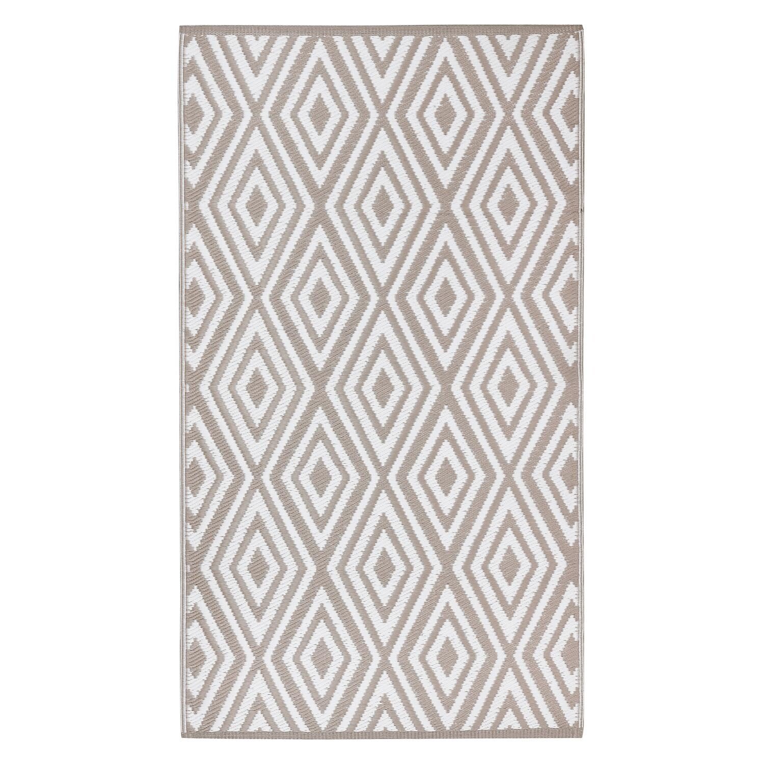 Diamond Outdoor Rug - Taupe Image 1