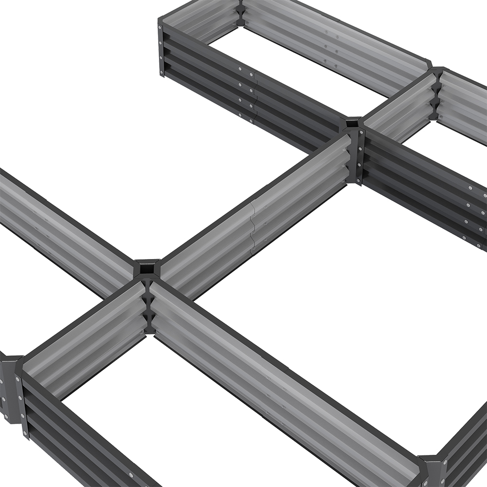 Living and Home Steel U Shaped Raised Garden Bed Image 4