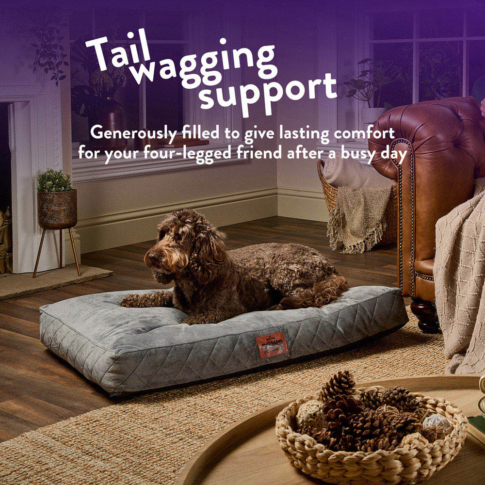 Slumberdown Large Grey Padded Pet Bed Image 3
