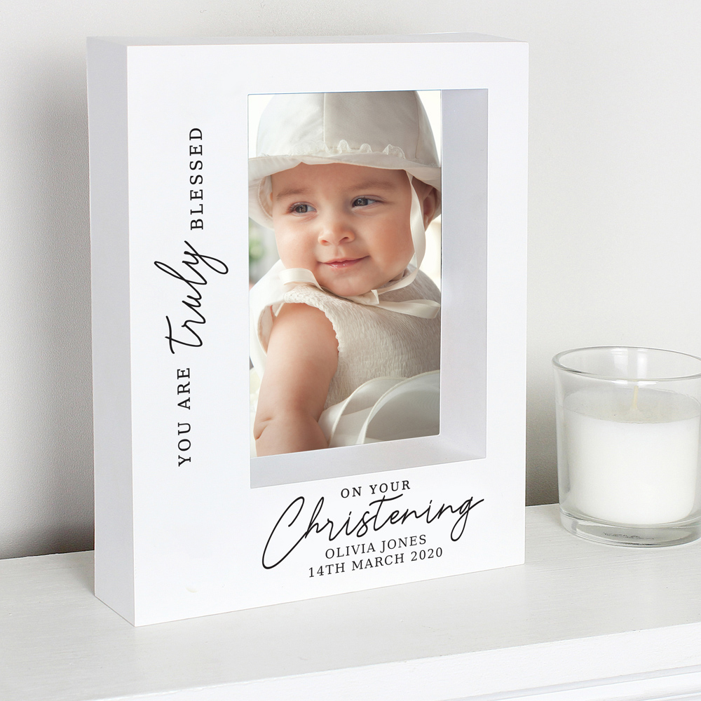 Personalised Memento Personalised Truly Blessed Christening Box Photo Frame5 x 7 inch Image 3