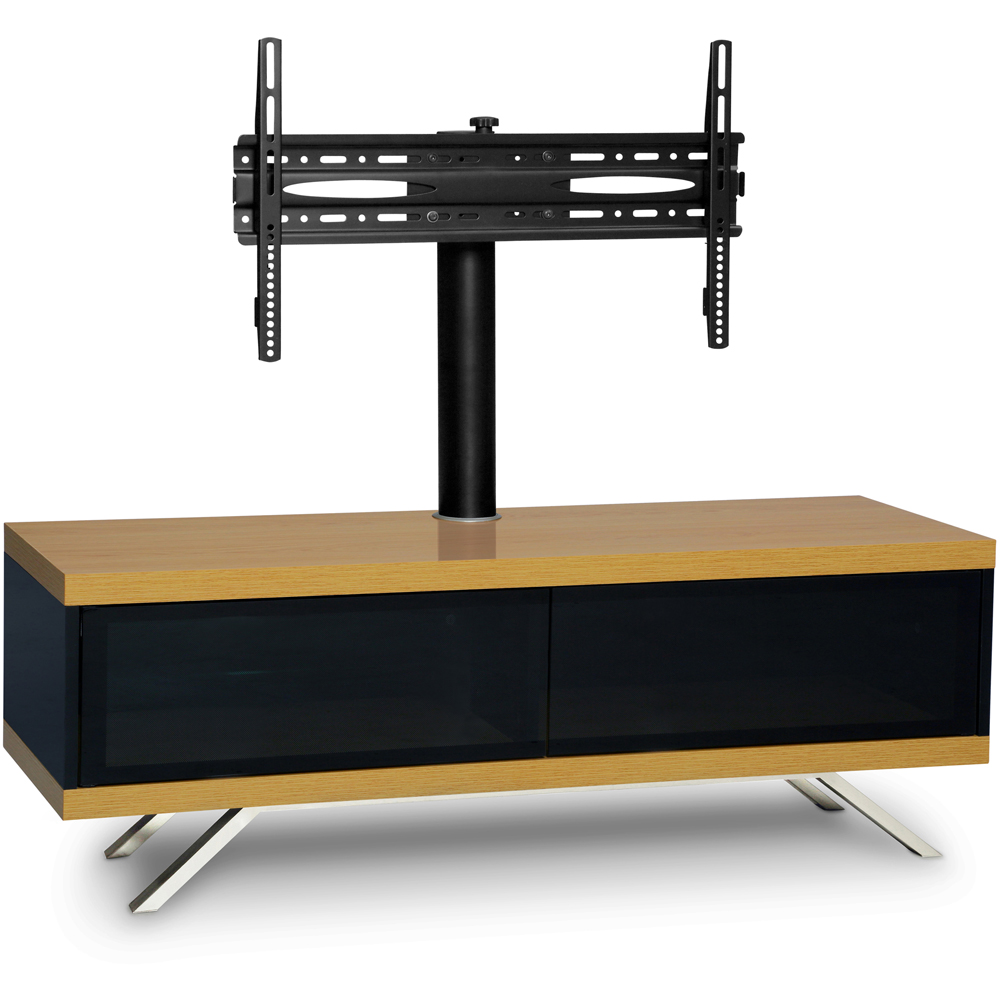 MDA Designs Tucana 1200 Hybrid 2 Drawer Oak Complete TV Cabinet Image 2