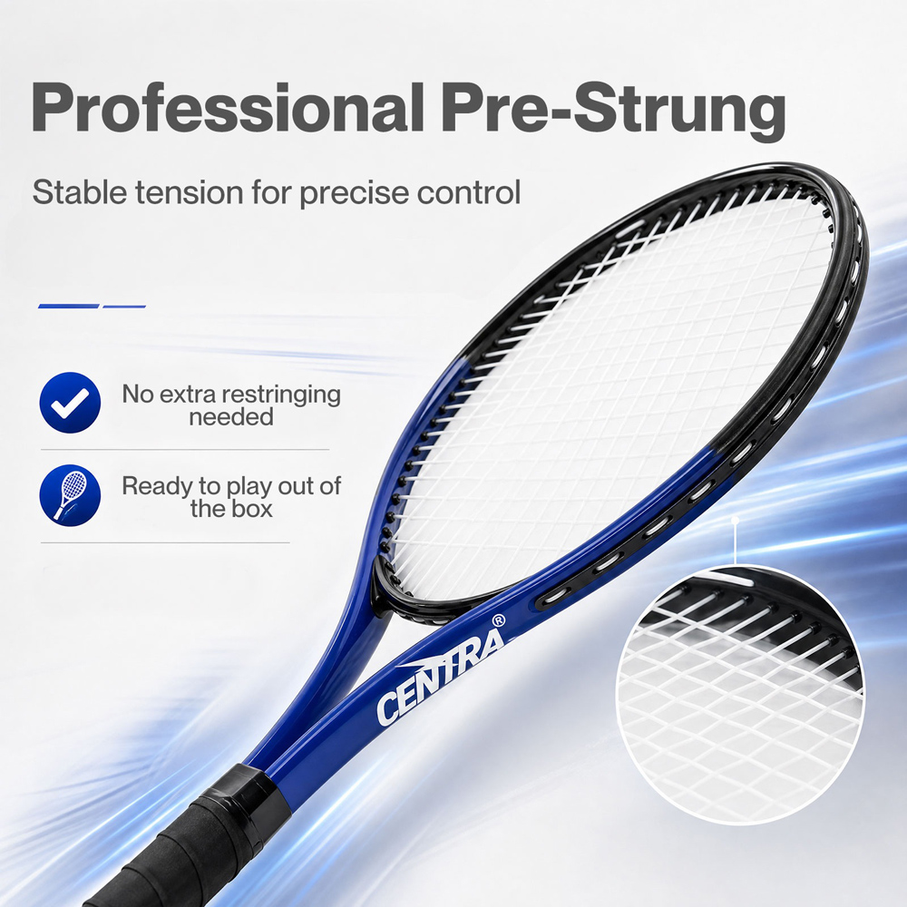 Traderight Centra 9-Piece Lightweight Tennis Racket Set Image 5
