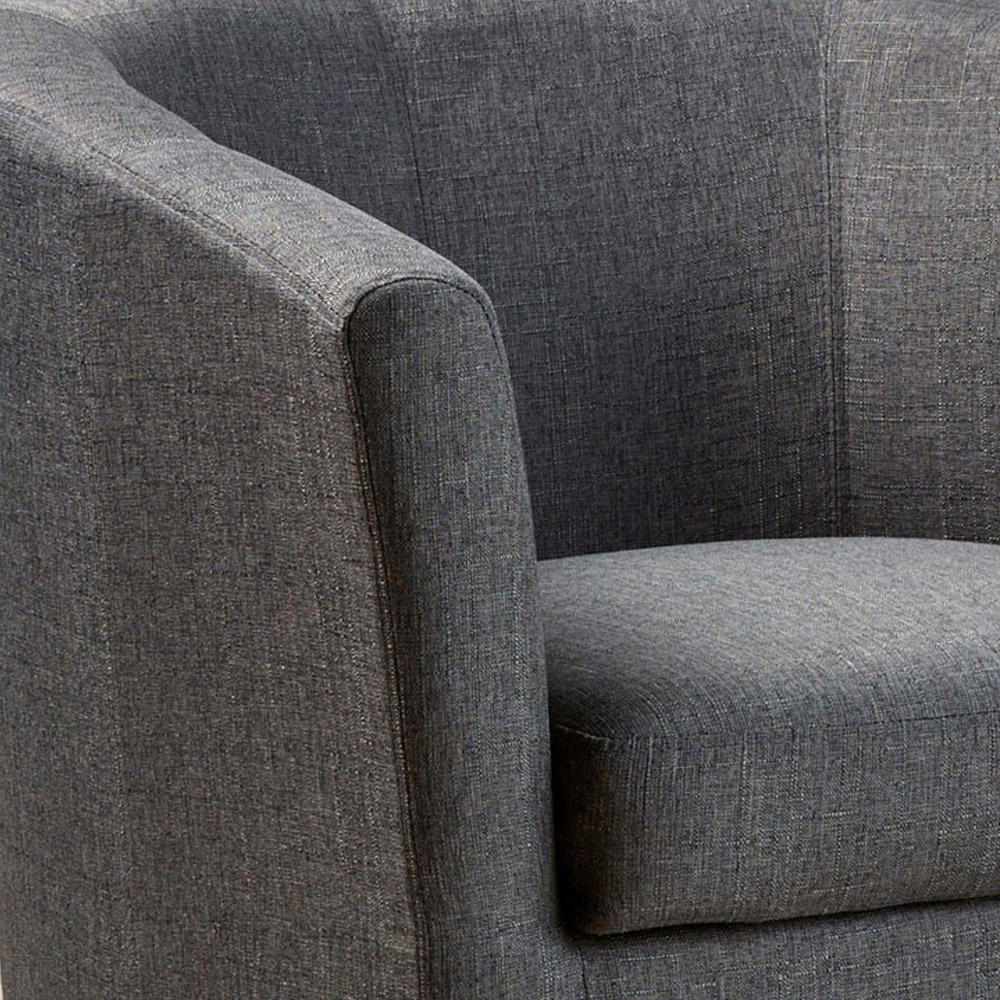 Home Source Bedford Charcoal Padded Tub Chair Image 4