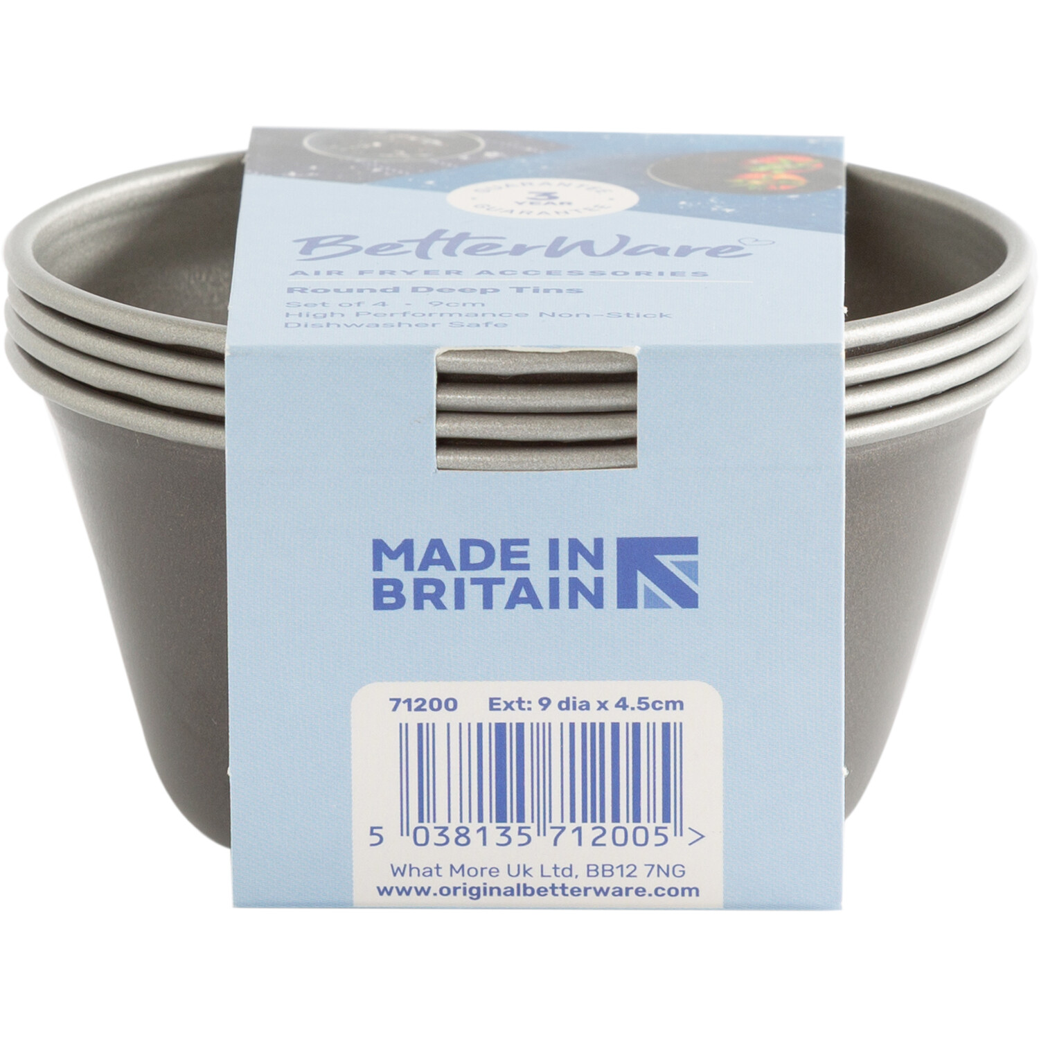 Set of 4 Air Fry Pudding Moulds Grey Image 2