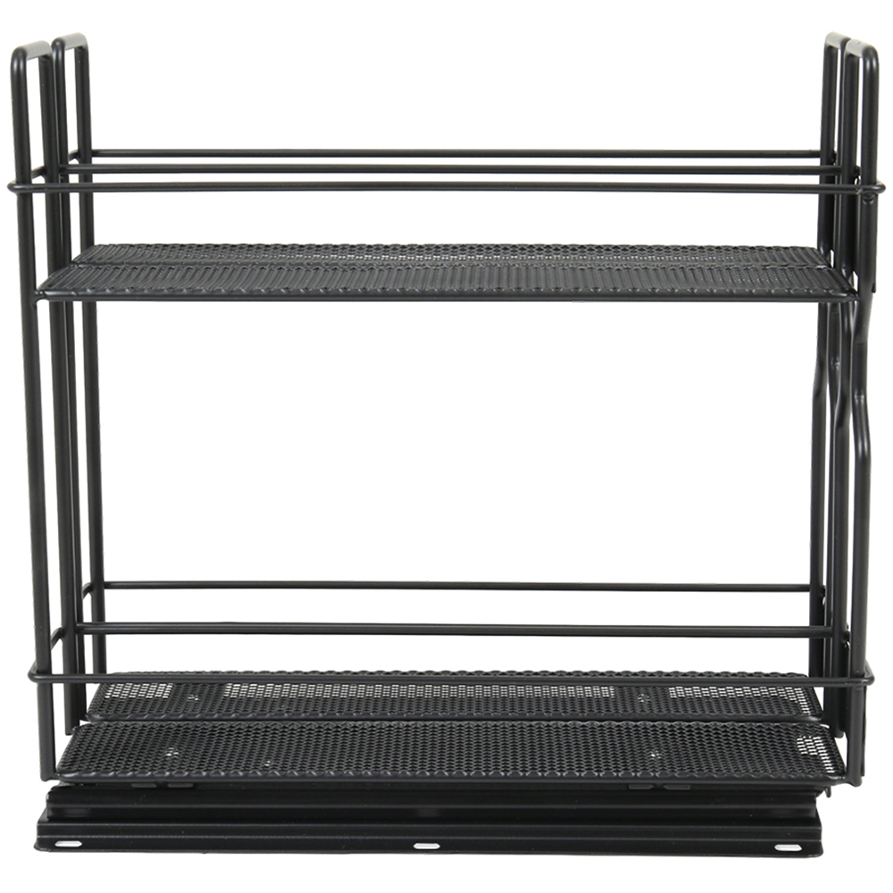 Living and Home 2 Tier Slide Out Metal Spice Rack for Cabinet Image 2