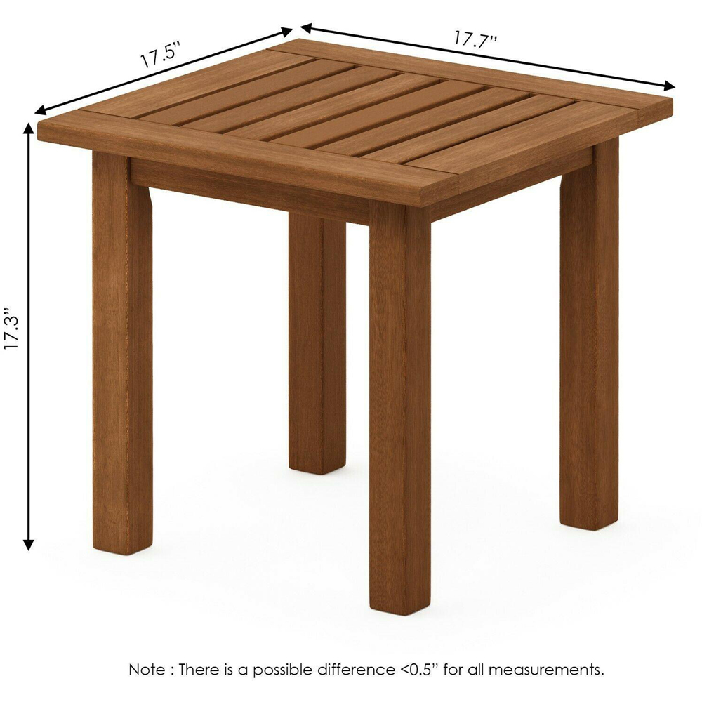 Walplus Tioman Natural Hardwood End Table Image 7