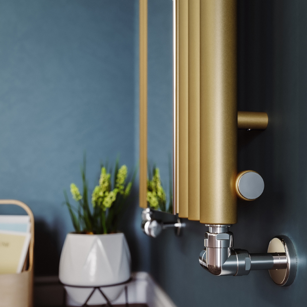 Terma Rolo Mirror 2854 BTU Brass Radiator 1800 x 590mm Image 6