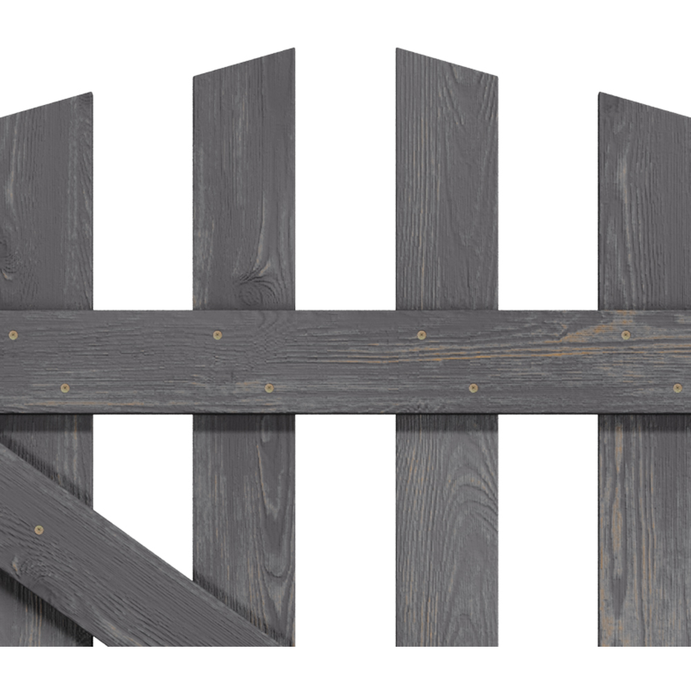 Living and Home Grey Wooden Garden Fence Door 76 x 90cm Image 6