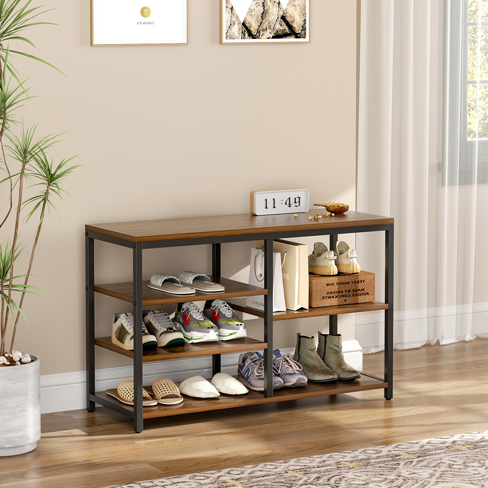 H&O Direct 4 Shelf Shoe Rack Bench Image 2