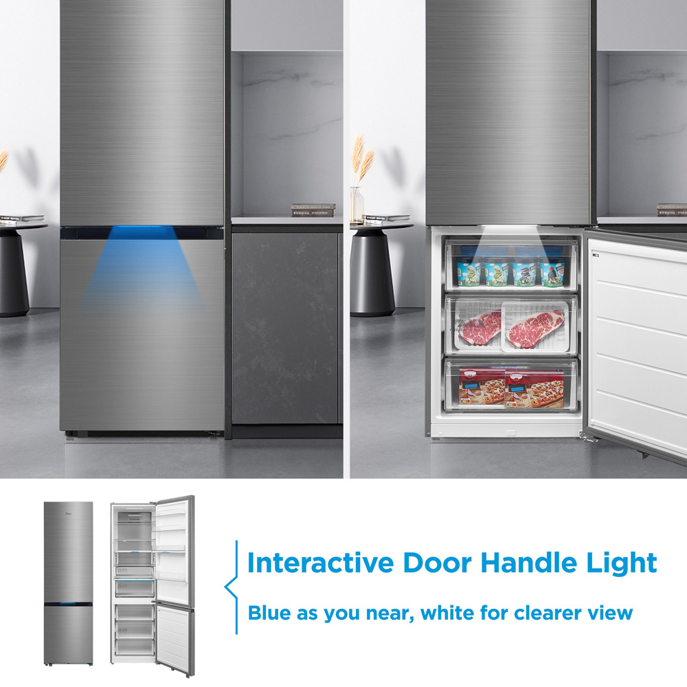 Midea MDRB548MIC46 Inox Total No Frost 401L Combi Fridge Freezer Image 7
