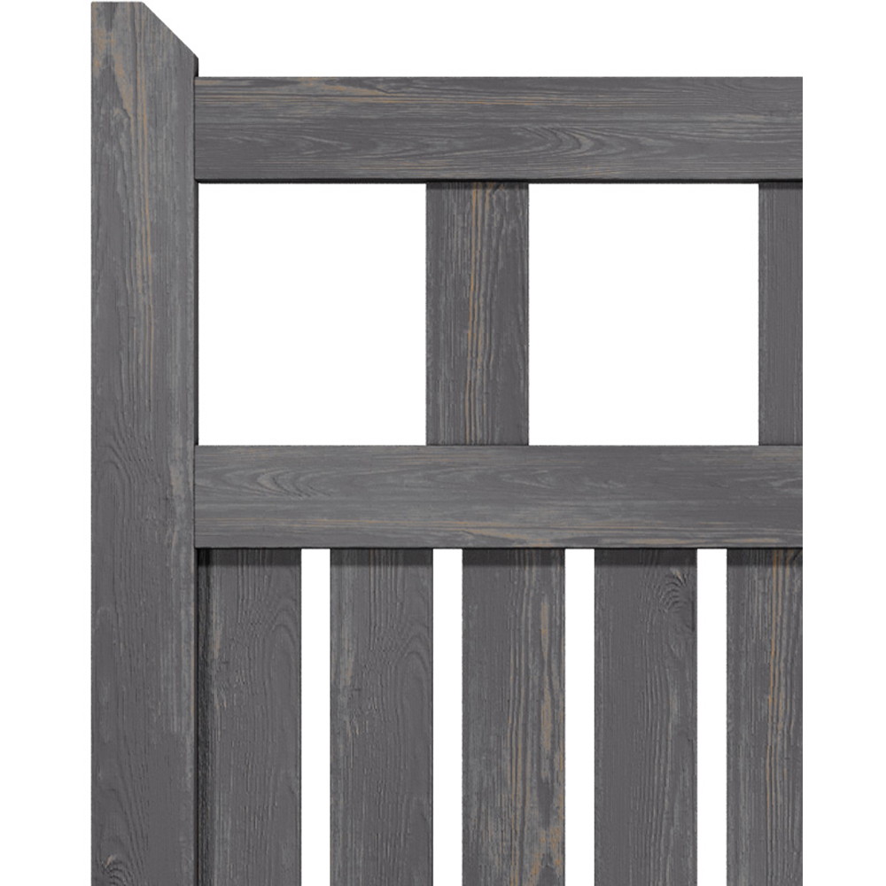 Living and Home Grey Wooden Garden Fence Door 120 x 120cm Image 5