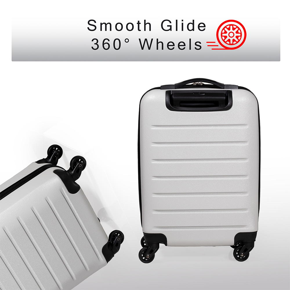 Pierre Cardin Set of 2 Silver Lightweight Hard Shell Trolley Suitcase and Mini Vanity Case Set Image 8