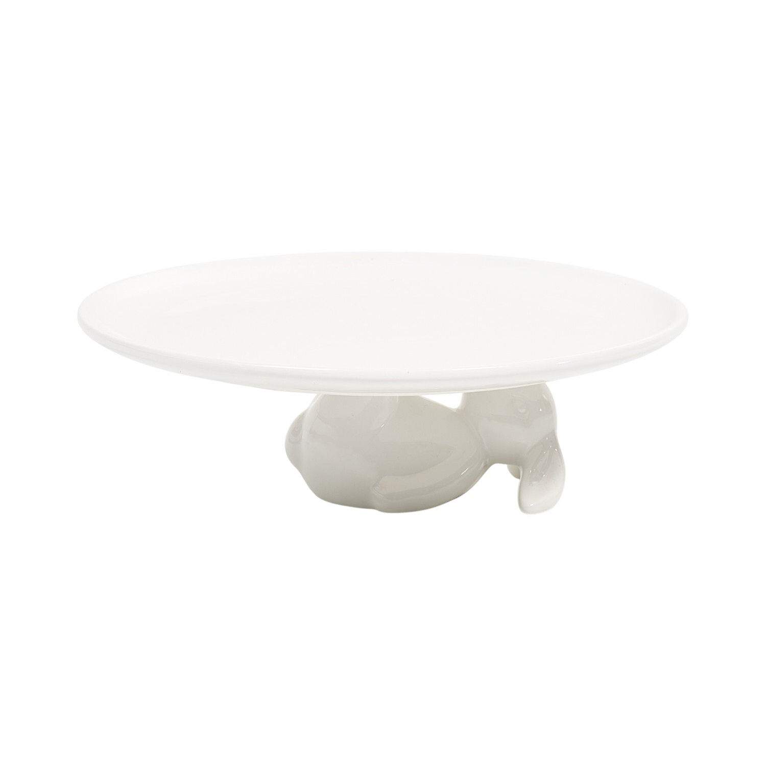 Dolomite Bunny Cake Stand White Image 3