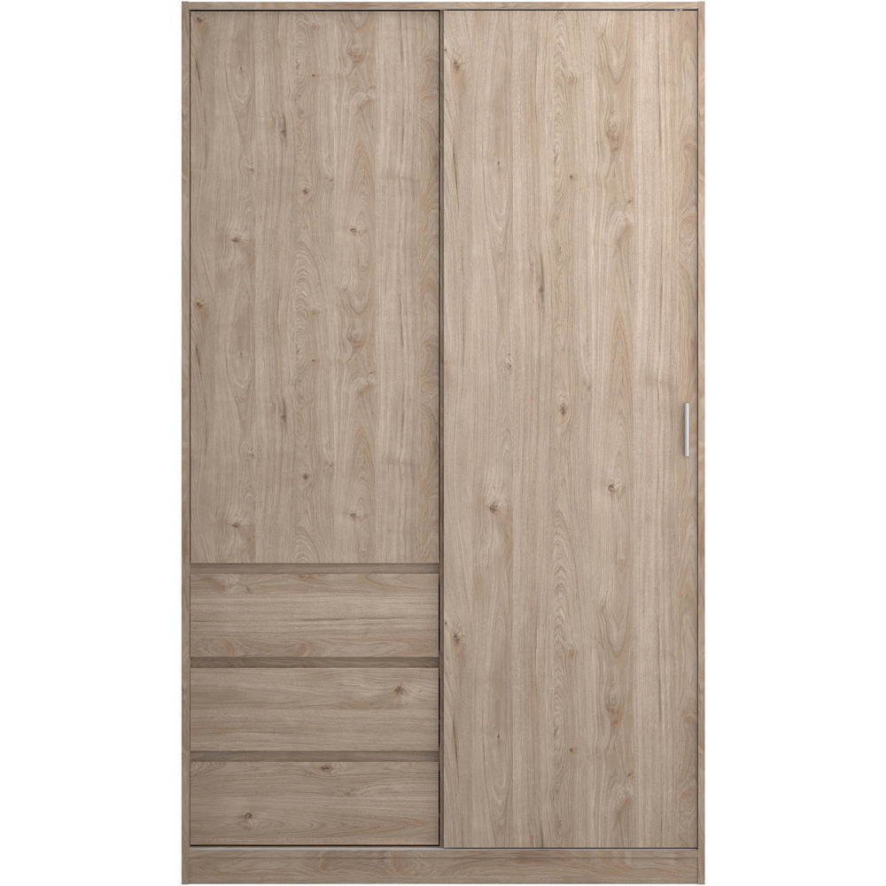 Florence 2 Door 3 Drawer Jackson Hickory Oak Sliding Wardrobe Image 3
