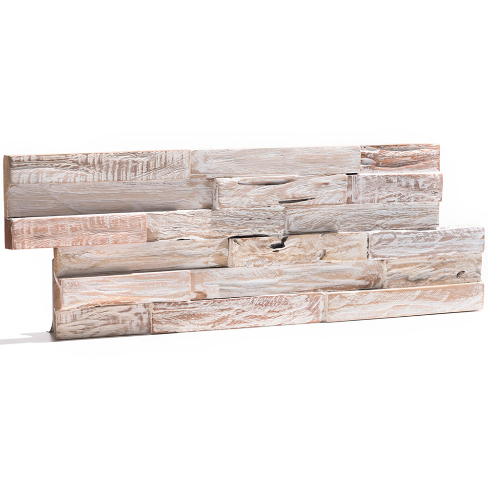 Wallsupply UltraWood White Wash Teak Wall Panel 10 Pack Image 2