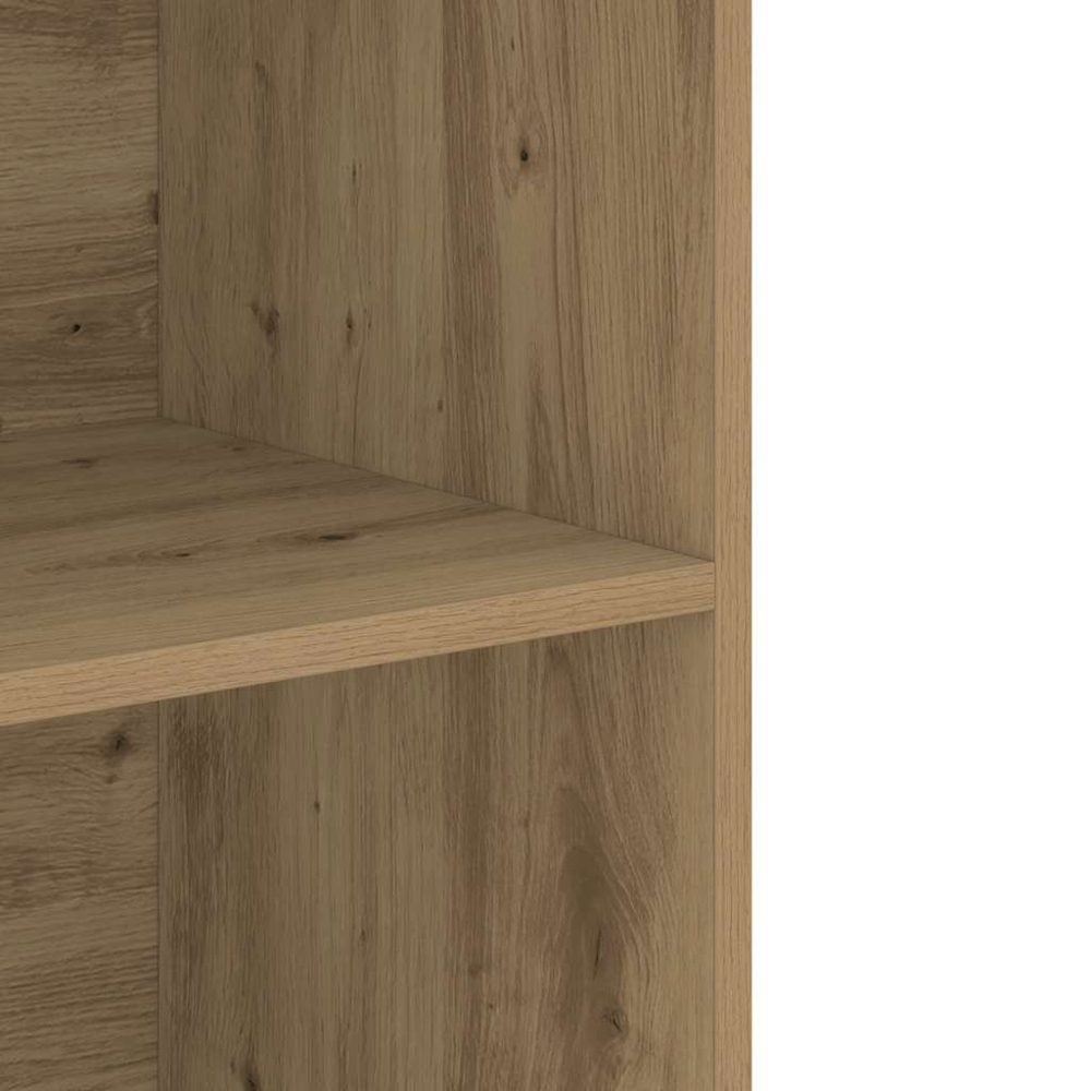 vidaXL 3 Open Shelf Artisan Oak Hanging Wall Cabinet Image 7