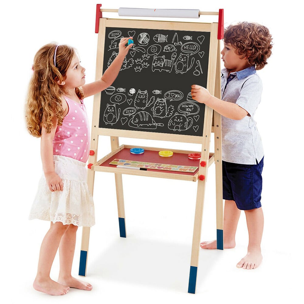 Costway 2-in-1 Kids Double Sided Art Easel with Tray Image 3