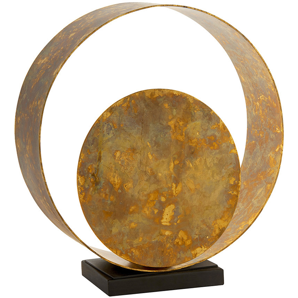 Merano Messina Gold Patina and Dark Bronze Table Lamp Image 3