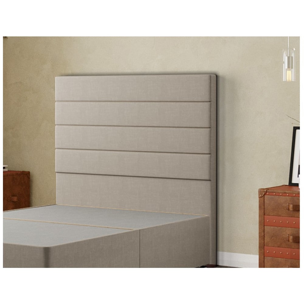 Eleganza George Super King Size Cream Malham Weave Floor Standing Headboard Image 3