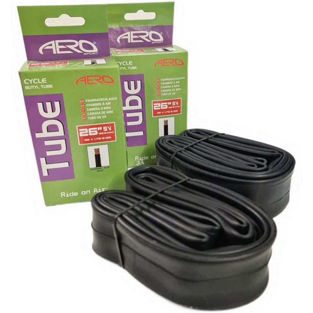 Aero Sport Aero Sport Butyl Rubber Cycle Tubes 26 inch 2 Pack Image 5