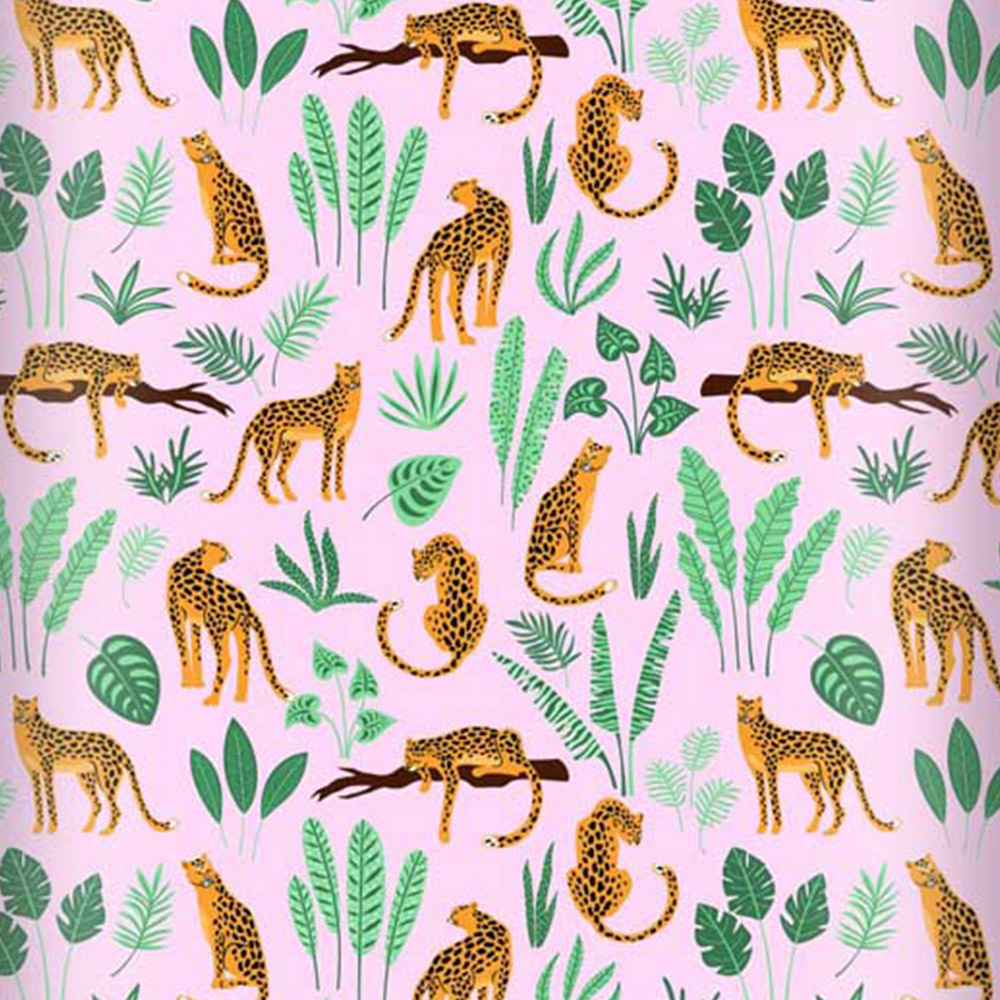 Warren Reed Designer Small Hand Drawn Leopards Suitcase Image 3