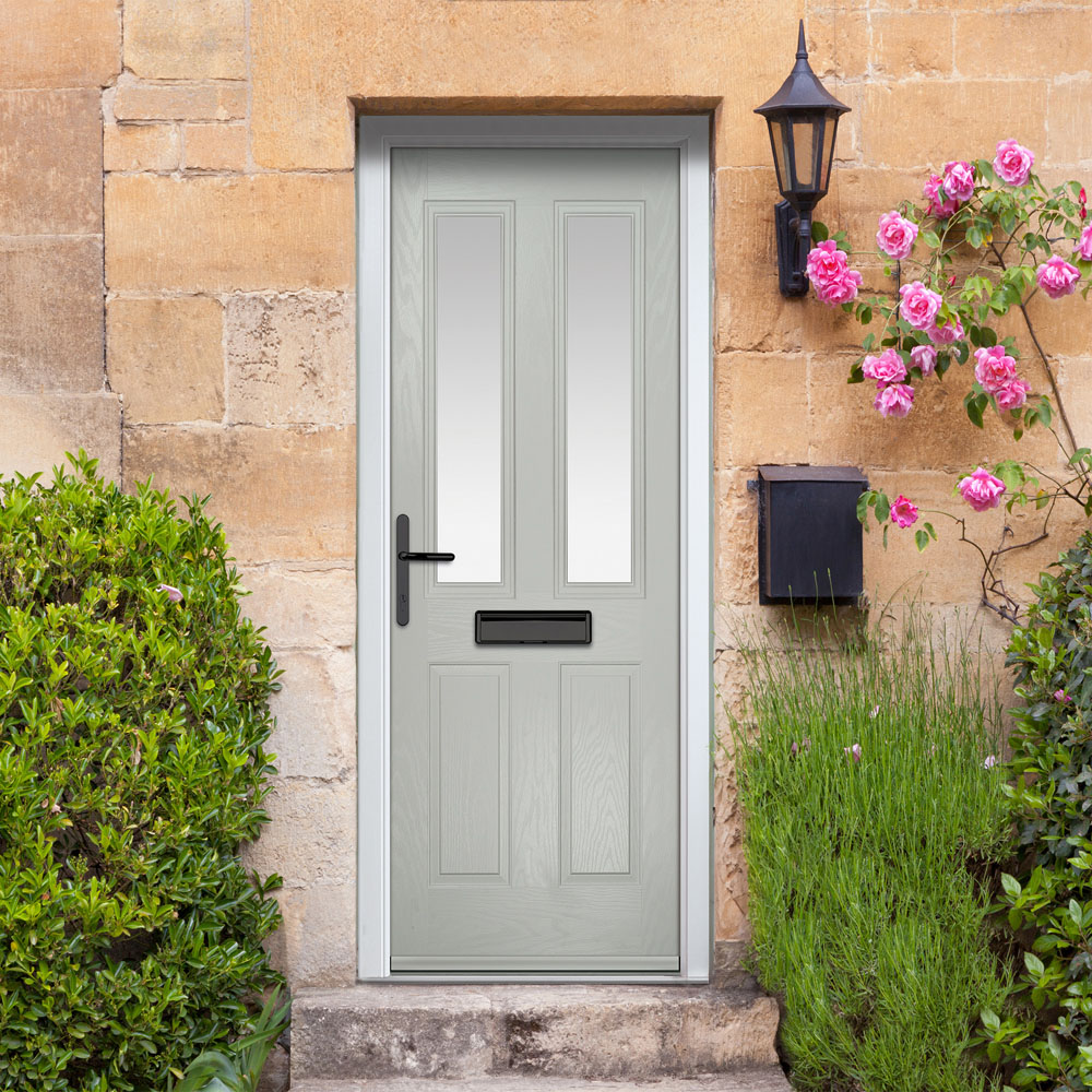 Crystal-Direct Carnoustie Agate Grey GRP Clear Glass Right Hand Open Front Door 2090 x 890mm Image 2