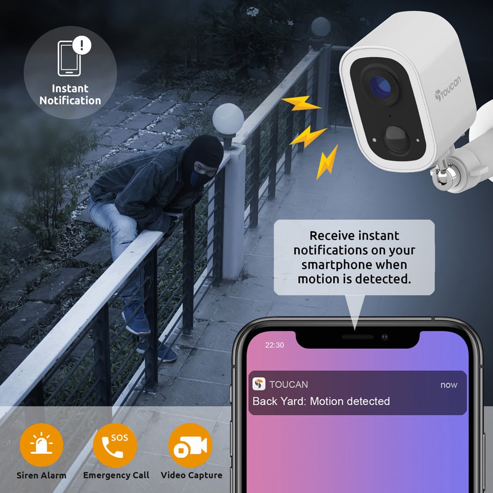 Toucan S4 Wireless Security Camera 3 Pack Image 5