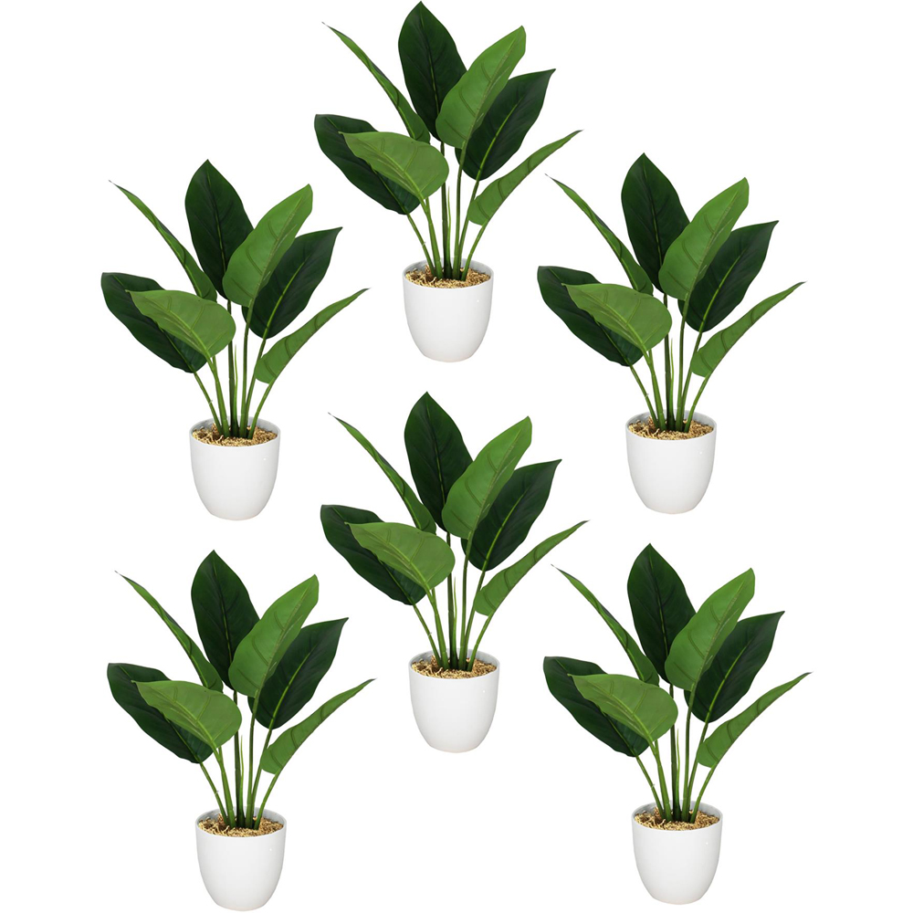 Leaf Aureum Artificial Plant in Pot 45cm 6 Pack Image 1